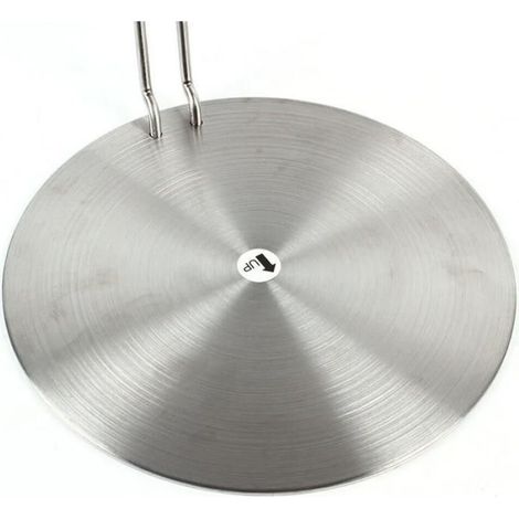 Adaptateur pour plaque à induction universel en acier inoxydable, adaptateur pour plaque à induction 24 cm, argent