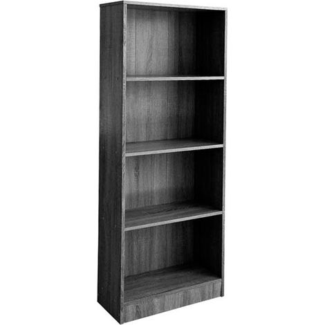 Libreria ufficio cameretta grigio a muro cm 60 x 24 x 170 (1/2)