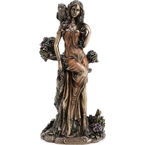 Signes Grimalt Figura De Persona Figuras  Figura Blodewedd Reina Celta Bronce Dorado 21x9x10cm 27352