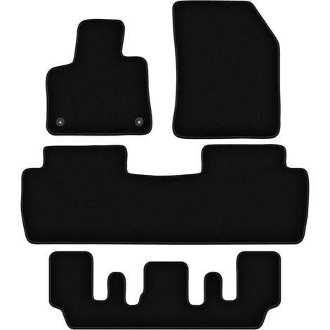 Tappetini BASIC in velluto nero per: Peugeot 5008 II crossover 7 posti (2017-2020) (1/5)