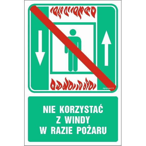 AC028 Im Brandfall den Aufzug nicht benutzen