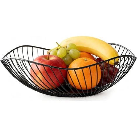 Corbeille à fruits en métal, pour agrumes, noix et autres aliments, idéale pour le salon, la salle à manger et la table à manger. (1/5)
