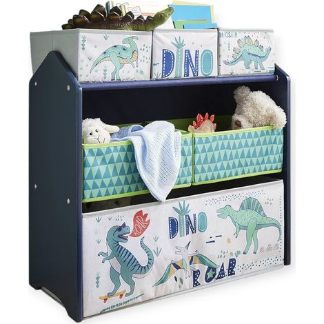 Scaffale Portagiochi GINGER HOME DINOSAUR per Bambini con Contenitori (1/5)