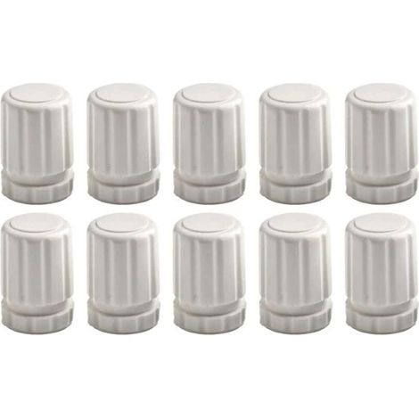 10pcs têtes thermostatiques – M30x1.5 ABS blanc – Pour radiateur et chauffage au sol (1/4)