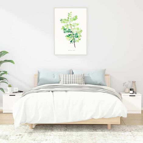 vidaXL Mesitas de noche 2 unidades color blanco 40x39x40 cm (1/5)