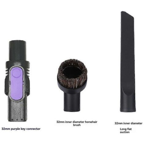 Ensemble brosse en crin de cheval, embout plat et adaptateur pour aspirateur balai sans fil Shark IX/IZ - Pièces détachées (1/5)