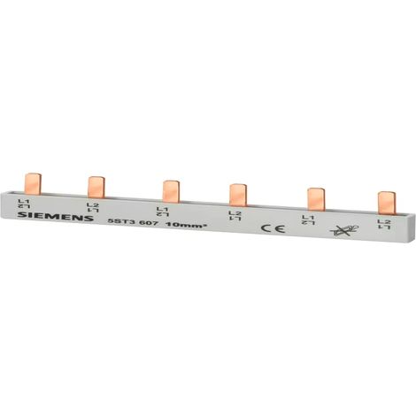 Siemens 5ST3607 Stiftsammelschiene, 10mm2 Anschluss: 3x 2-phasig berührungssicher Stiftsammelschiene (1/2)