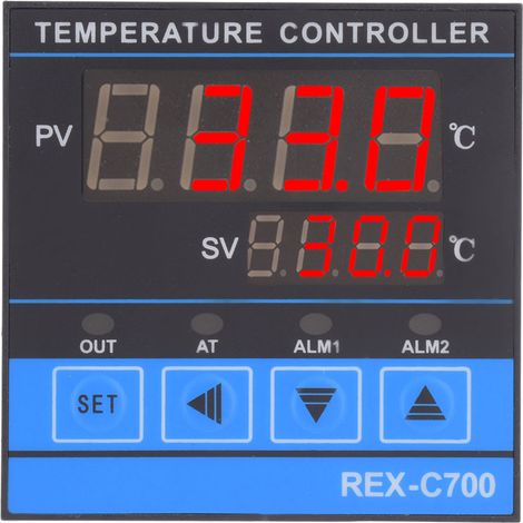 Digitaler Temperaturregler mit hoher Genauigkeit, PID-Regelung, RELAySSR-Ausgang 0-400℃ (1/5)