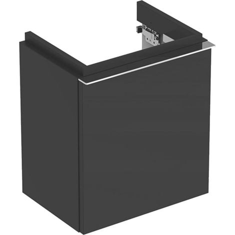 Mueble bajo Geberit iCon para lavabo, con una puerta: Ancho 37cm, Alto 42cm, Fondo 28cm, Gris aterciopelado / Lacado mate (1/2)
