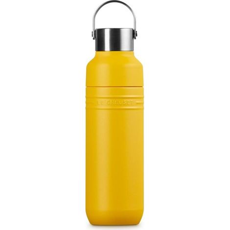 Le Creuset 41066286720001 On The Go Bottiglia Termica 500ml Doppia Parete con Isolamento a Vuoto Apertura Stretta e Larga Rivestimento Resistente ai Graffi Tappo Ermetico colore Nectar