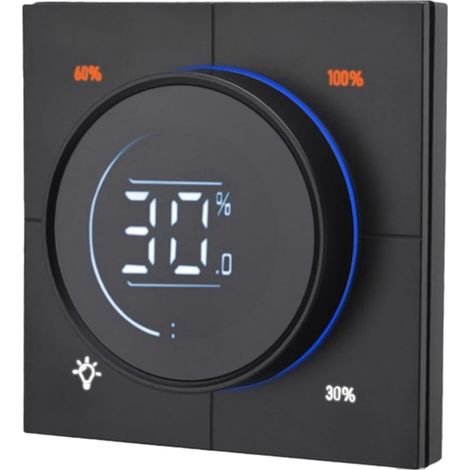 1 PCS Régulateur de Variation à Bouton Infini 150-300W AC 110-240V en Plastique et Métal avec Écran LCD Numérique Yandex (Noir) (1/5)