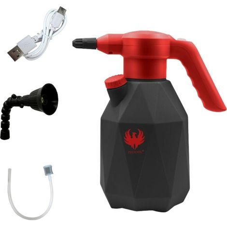 PHOENIX - Elektrischer Sprühgerät Easy Sprayer 2L Akku-Sprüher mit wiederaufladbarem Akku, große Laufzeit bis zu 3 Stunden Elektrischer Gartensprüher aus ABS/HDPE, leicht und langlebig