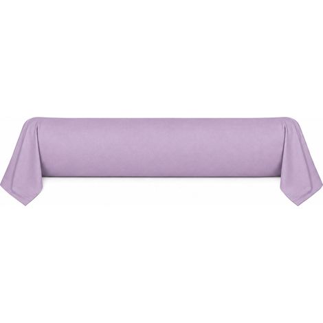 STOF - Taie de traversin - Taille 45x185 cm - Qualité Percale de Coton - 100% Coton certifié Oeko-Tex - Couleur Parme - Modèle Elysée - Linge de lit pour Maison (1/4)