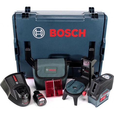 Bosch Láser de puntos y líneas GCL 2-50 C 12 V / 1x batería 2,0 Ah + cargador + RM2 + BM 3 en L-Boxx - 0601066G03