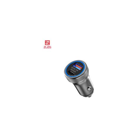 Cargador de coche USB para encendedor de cigarrillos, mini USB C PD de 30 W de carga rápida, cargador de teléfono para coche USB A QC3.0 totalmente metálico para iPhone 13 12 11 Pro XR SE Max Mini Sam (1/5)