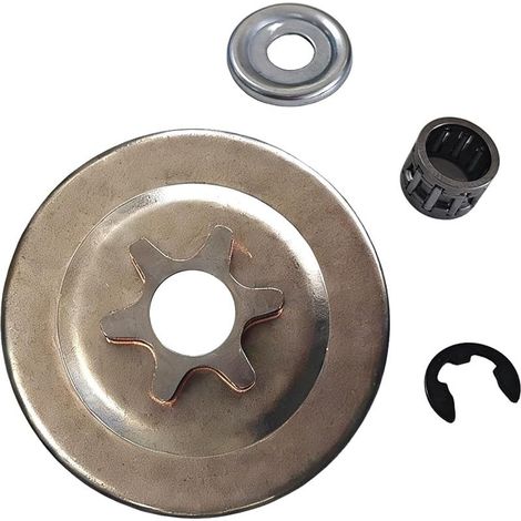 Kit Complet de Roue Dentée 3/8 pour Tronçonneuses, Pignon Embrayage 3/8", Pignon de Tambour D'embrayage MS170, Compatible MS170, MS180, MS210, MS230, MS250 et Séries 017 à 025 (1/5)