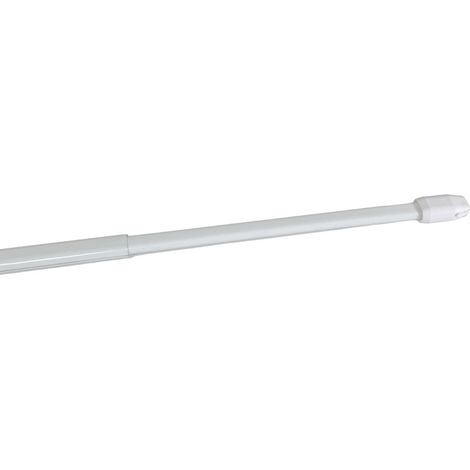 Secodir – Lot de 2 tringles vitrage ovales extensibles 40-65 cm – Fixation PVC/Bois/Aluminium – Acier décor – Section Ø10x5 mm