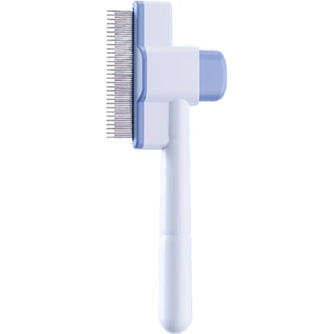 Peigne pour animaux avec fonction d'épilation à un bouton, blanc (1/3)