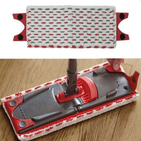 Vileda UltraMax Spray-Serpillière plate en microcarence,tampons de rechange pour vadrouille,machine à séchage rapide-Rouge-Gris (1/4)