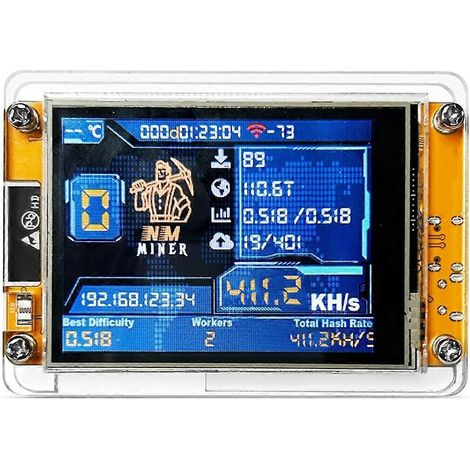 NMMiner NerdMiner V2 411KH/S Hashrate ESP32 2,8 Zoll Smart Display--