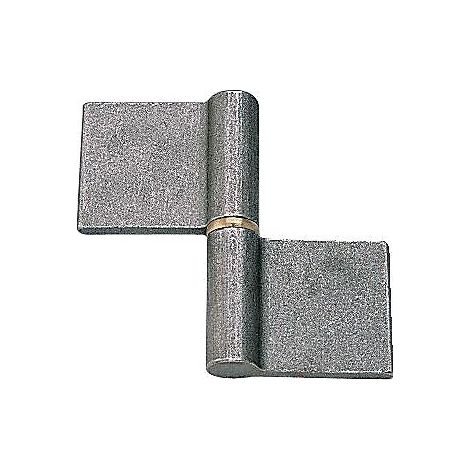 Paumelles de grille nœuds plats lames déportées type GO main droite hauteur 140 mm - FAURE & FILS - TORBEL INDUSTRIE
