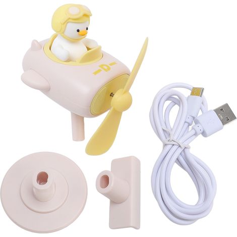 USB-Mini-Ventilator, niedliche gelbe Ente, Plug-and-Play, leiser, tragbarer Ventilator für Büro und Zuhause
