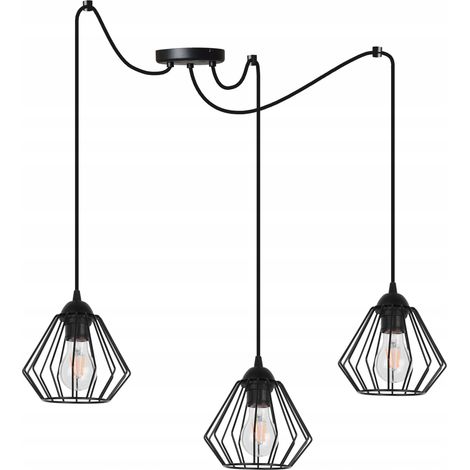 Plafonnier suspendu araignée lustre loft E27 LED (1/5)