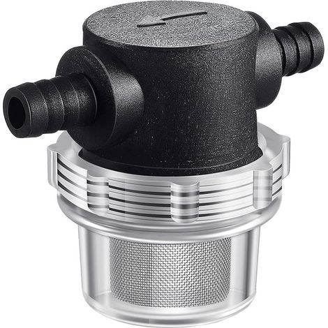 Filtre de pompe à eau 1,27 cm - Transparent - Avec grille en aluminium - Pour jardin et agriculture