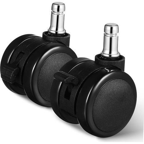 de 2 roulettes pivotantes avec frein pour chaises de bureau (1/5)