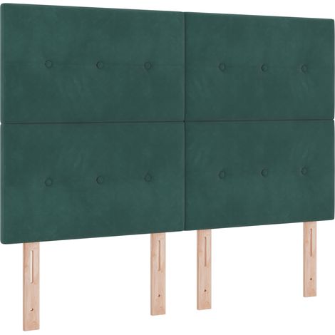 LED Headboard Dark Green 80 cm Velvet vidaXL (1/5)