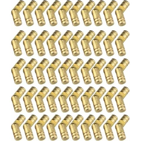50 pezzi Mini cerniere nascoste in ottone, cerniere per mobili, cerniere a T invisibili, cerniere cilindriche per fai da te, piccole scatole per mobili, scatole per ferramenta