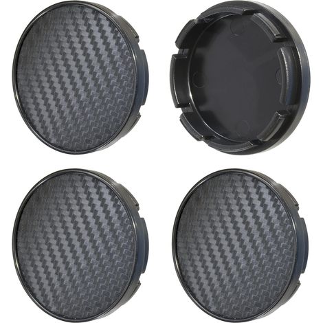 set di 4 copricerchi effetto carbonio, 55 mm