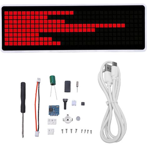 Kit orologio a spettro musicale a LED, 256 LED, 16 modalità di salto, display attivato dal suono, componenti elettronici. (1/5)
