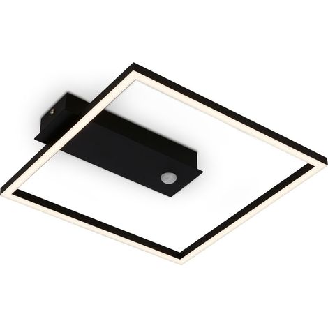 LED Deckenleuchte, Sensor, schwarz, LED/14W