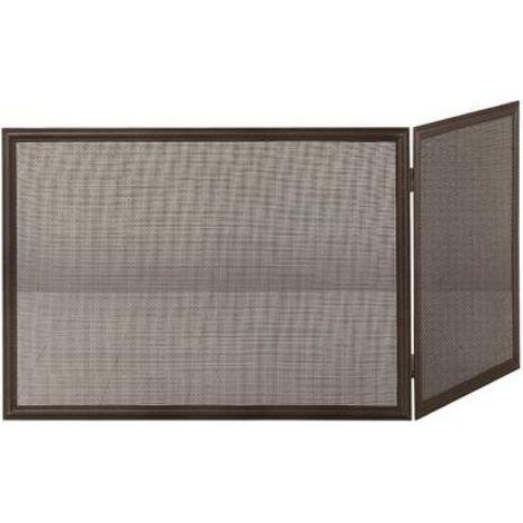 Heibi Funkenschutz Stahl/Draht schwarz glimmer 70/110x50 cm zweiteilig (1/5)