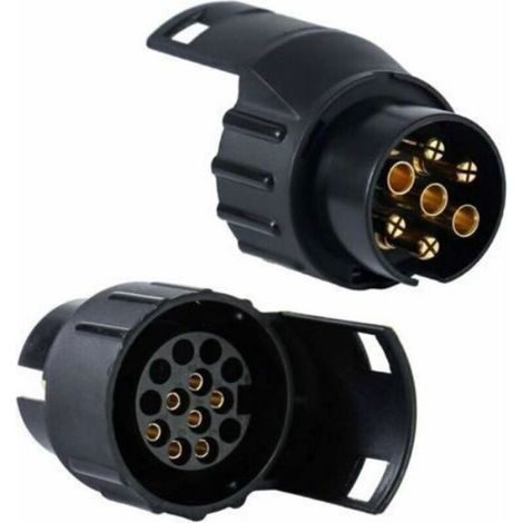 Adaptateur Prise Remorque - 7 Broches Vers 13 Broches - Pour Voiture Camion Caravane Semi-Remorque - 1 Pièce