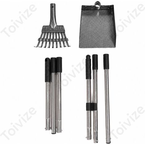 Pelle à Crottes Toivize Kit Râteau Ergonomique Réglable Aluminium Acier Inoxydable pour Poulailler (1/5)