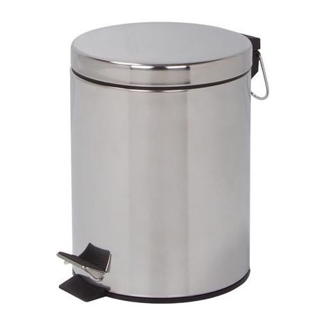 Poubelle à Pédale - Rond - 5 L - Inox