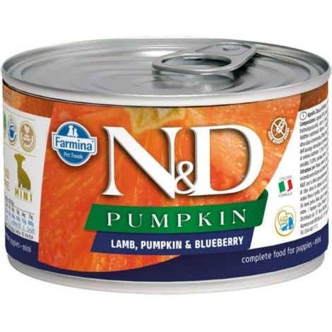 Farmina Dog N&D Pumpkin Puppy Mini Agnello, Zucca e Mirtillo  - Farmina Dog N&D Pumpkin Puppy Mini Agnello, Zucca e Mirtillo - Lattina Da 140 Gr (1/3)