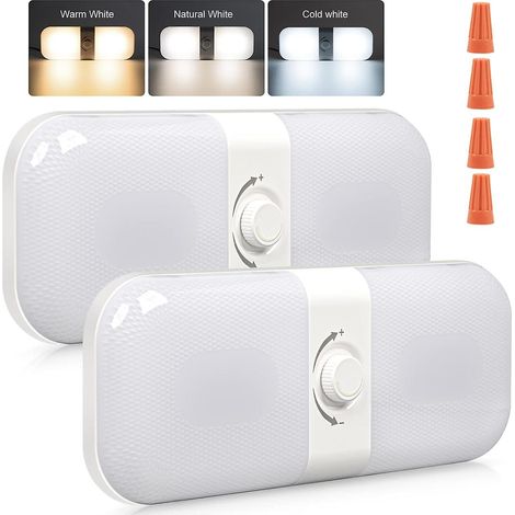 Éclairage intérieur pour camping-car 1700 lm, lampes LED 3 couleurs TEM, intensité variable, plafonnier pour camping-car (1/5)