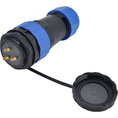 Connecteur électrique aérien mâle femelle SP28 étanche IP68 soudure à l'étain 380V 25A 3 broches câble Φ12-14.5mm (1/5)