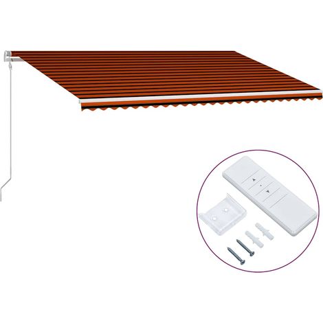 Maison Exclusive - Tenda da Sole Retrattile 600x300 cm Arancione e Marrone (1/5)