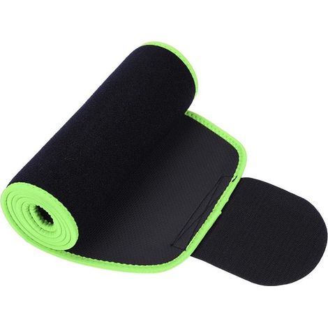 Ceinture de Sudation Minceur Réglable Taille des Trimmer Ceinture Abdomle Slim Formateur Ceinture Workout at Enhancer Adjuable Wrap(L-Vert) (1/5)