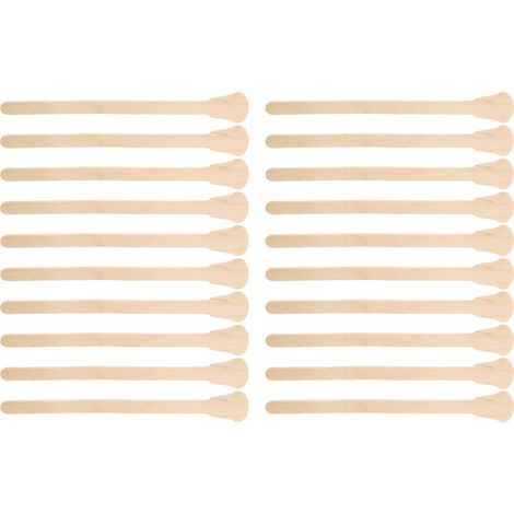 20 spatules applicatrices en bois pour l'épilation du visage et du corps, en forme de guitare, pour l'application de la cire. (1/5)