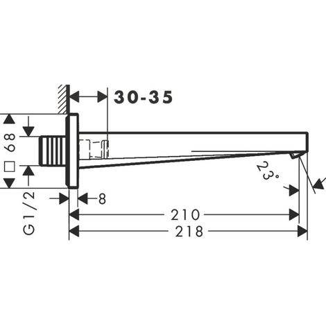 Hansgrohe 73410340 Bec de baignoire Tecturis E BBC