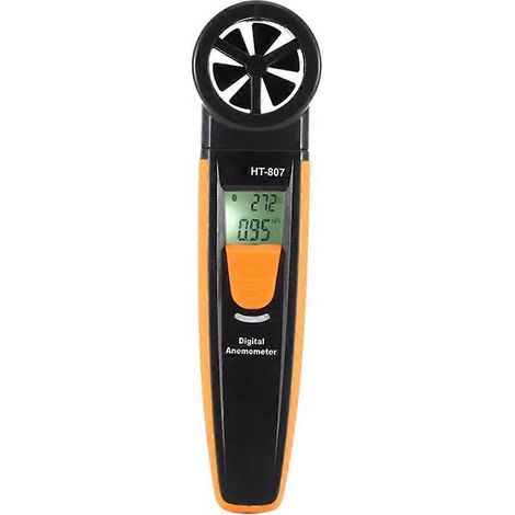 Anémomètre HT-807, anémomètre et thermomètre de poche numérique compatible Bluetooth, application 1-30 m (1/5)