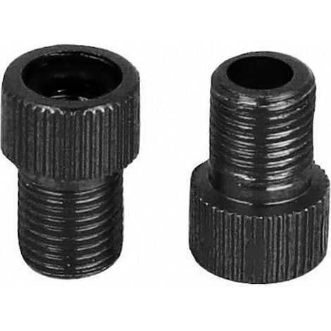 Adaptateurs de valve de vélo SV vers AV - Adaptateur de valve de vélo en or massif pour vélos et pompes - Facile à utiliser (noir) - lot de 2 (1/5)