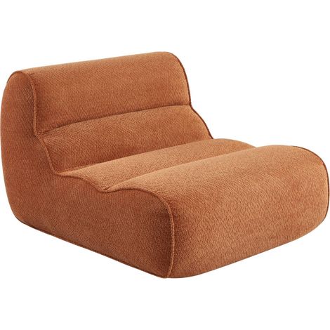 sweeek - Sessel mit Chenille-Bezug 1-Sitzer, Chenille, Terrakotta