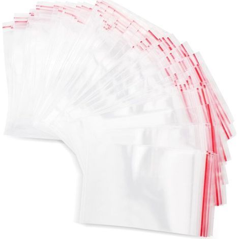 Lot de 200 Sachet Plastique Transparent, 60 × 90 mm Petit Sac Plastique, Zip Pochon Sacs à Fermeture, Sachets Plastiques Transparents Refermables Film, Convient Usage Alimentaire (1/5)