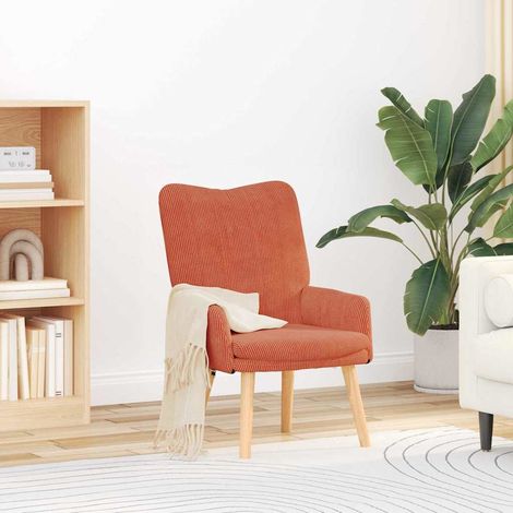 vidaXL fauteuil Rouge orange 63 x 67 x 94 cm tissu (1/5)